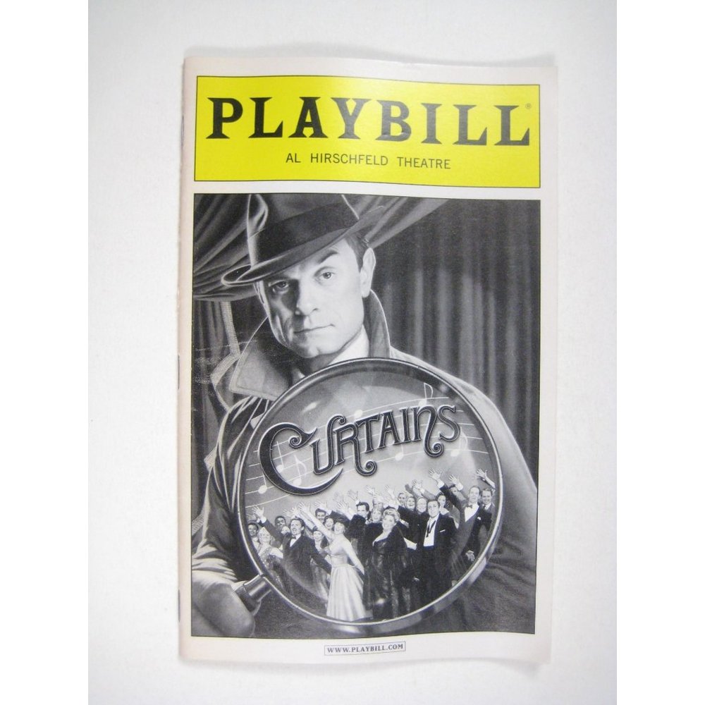 Curtains Playbill Hirschfeld Theatre April 2008 David Hyde Pierce Monk Ticket
